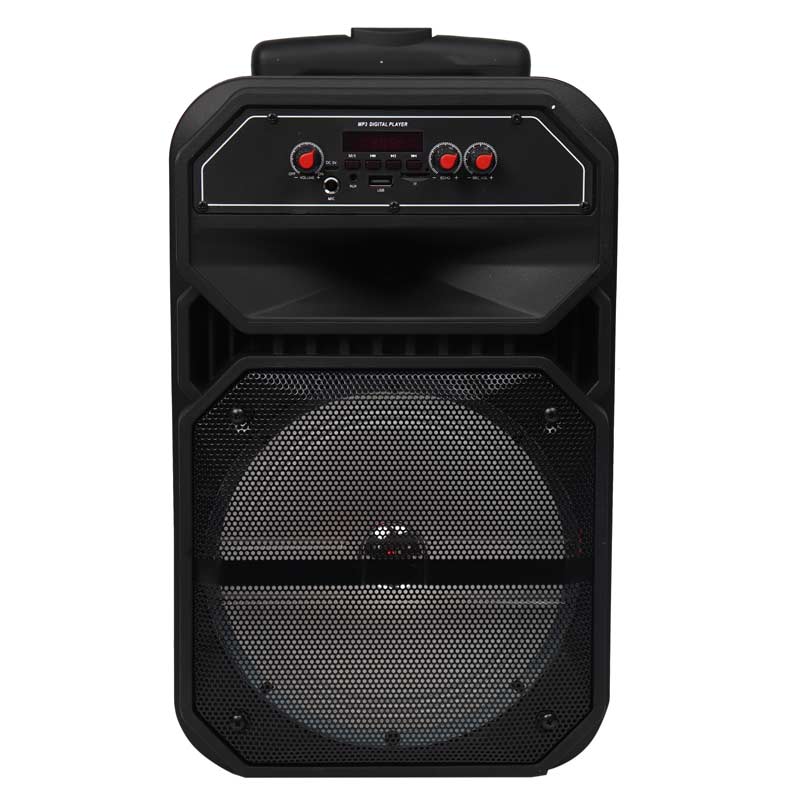 اسپیکر چمدانی بلوتوثی رم و فلش خور JBK-0809 + میکروفون و ریموت کنترل
