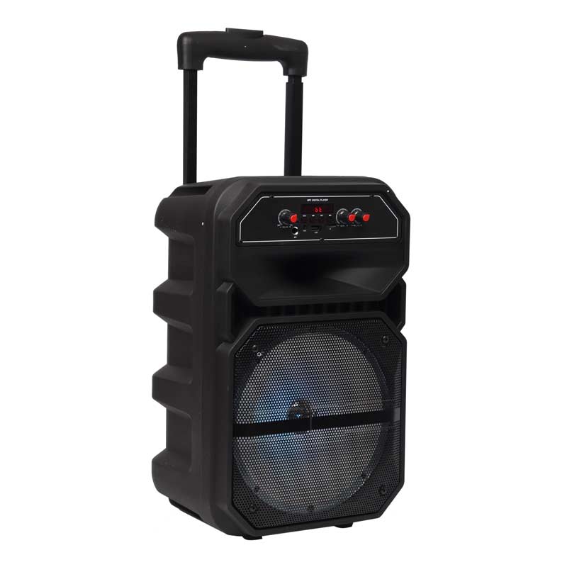 اسپیکر چمدانی بلوتوثی رم و فلش خور JBK-0809 + میکروفون و ریموت کنترل