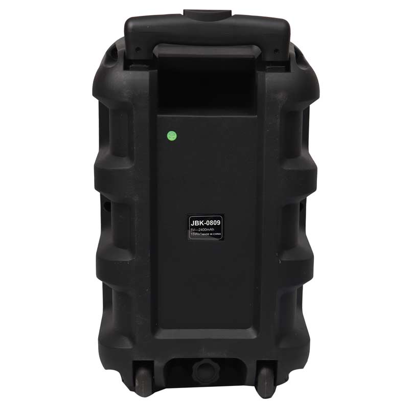 اسپیکر چمدانی بلوتوثی رم و فلش خور JBK-0809 + میکروفون و ریموت کنترل