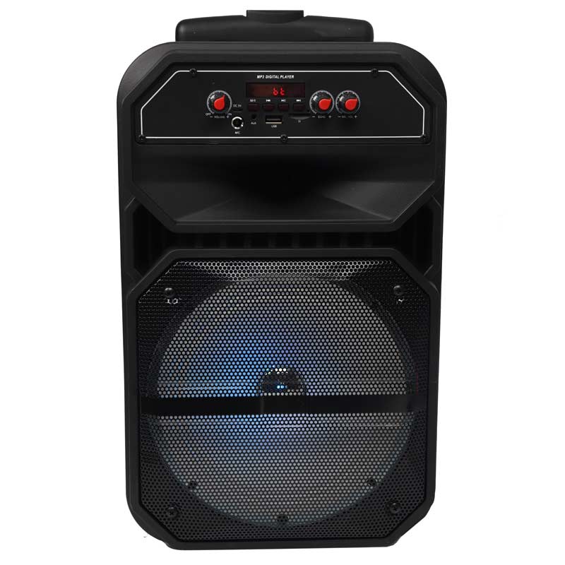اسپیکر چمدانی بلوتوثی رم و فلش خور JBK-0809 + میکروفون و ریموت کنترل