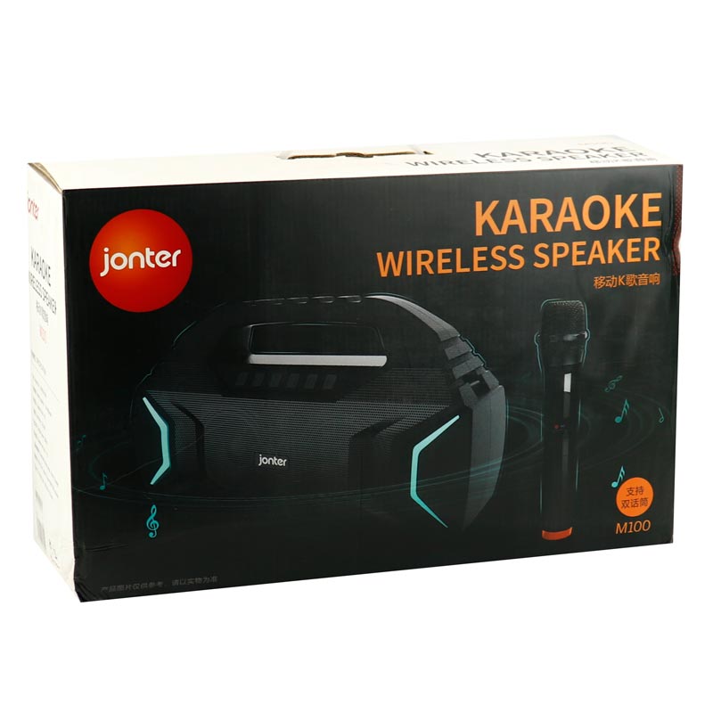 اسپیکر بلوتوثی رم و فلش خور Jonter KARAOKE M100 + میکروفون