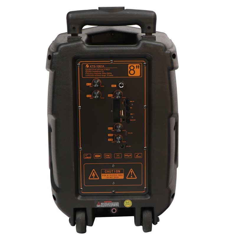اسپیکر چمدانی بلوتوثی رم و فلش خور KTS-1081A + میکروفن و ریموت کنترل