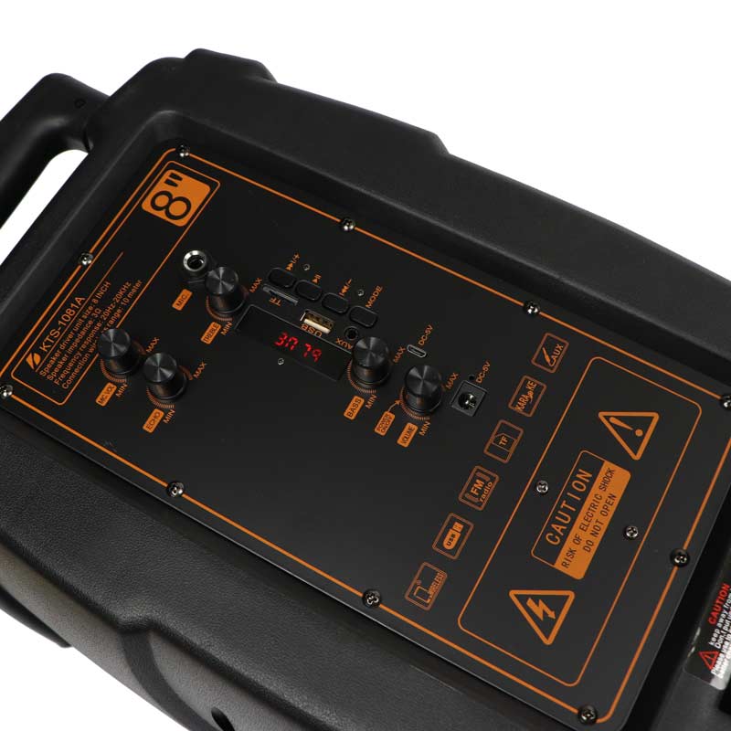 اسپیکر چمدانی بلوتوثی رم و فلش خور KTS-1081A + میکروفن و ریموت کنترل