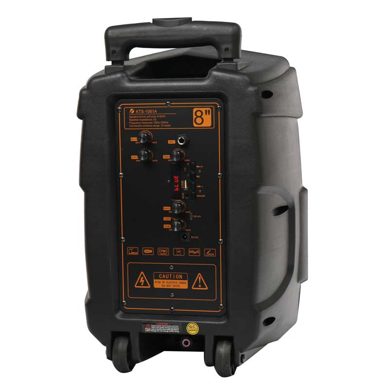 اسپیکر چمدانی بلوتوثی رم و فلش خور KTS-1081A + میکروفن و ریموت کنترل