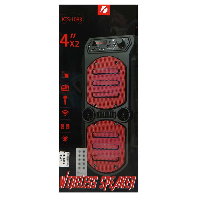 اسپیکر بلوتوثی رم و فلش خور KTS-1083 + ریموت کنترل