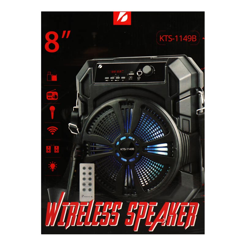 اسپیکر بلوتوثی رم و فلش خور KTS-1149B + میکروفون