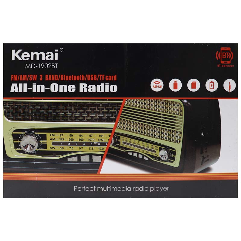 رادیو اسپیکر بلوتوثی رم و فلش خور Kemai MD-1902BT
