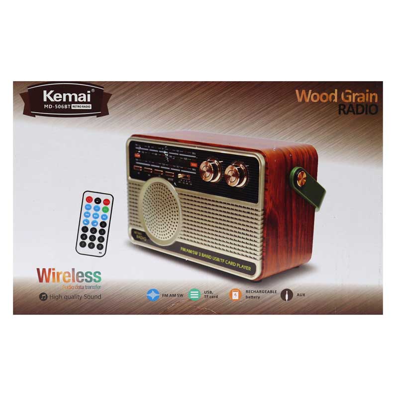 رادیو اسپیکر بلوتوثی رم و فلش خور Kemai MD-506BT + ریموت کنترل