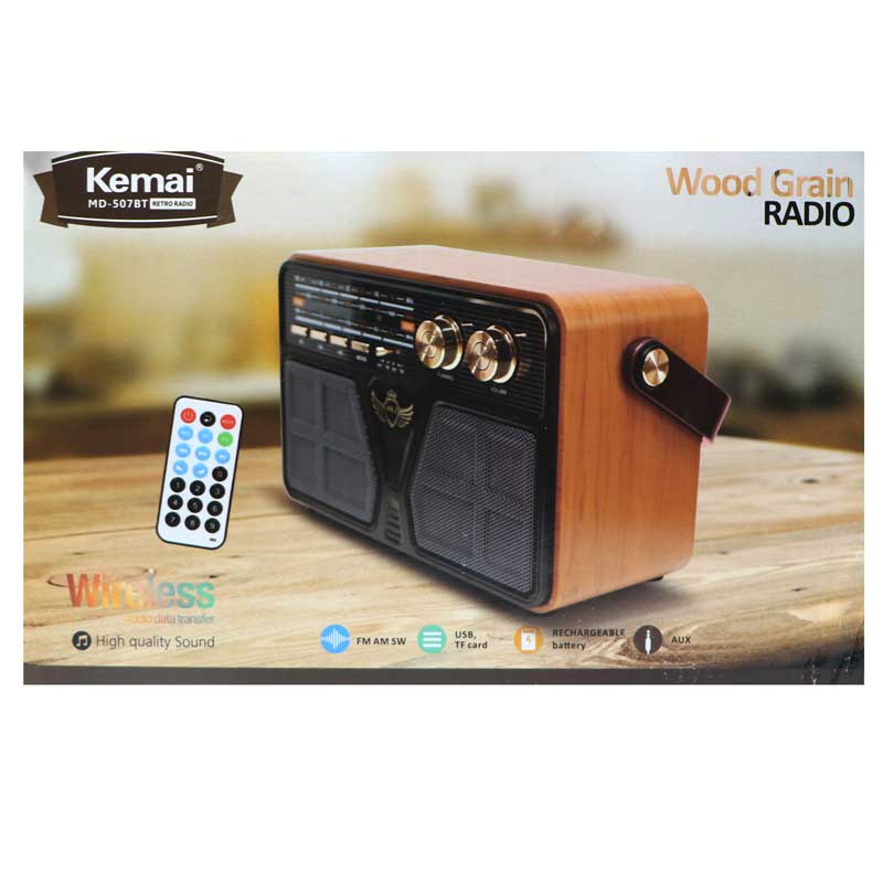 رادیو اسپیکر بلوتوثی رم و فلش خور Kemai MD-507BT + ریموت کنترل