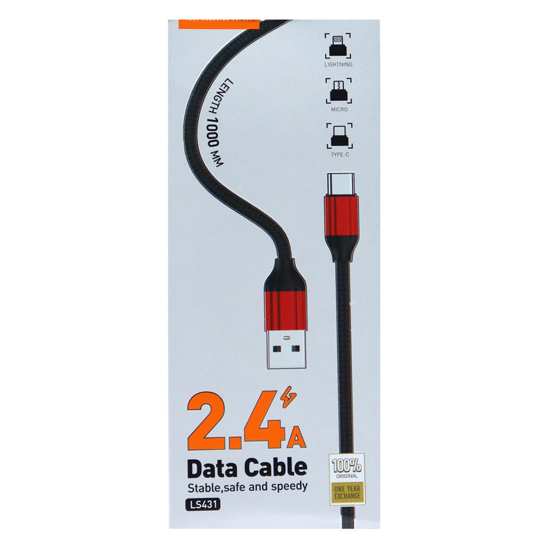 کابل میکرو یو اس بی LDNIO LS431 2.4A 1m