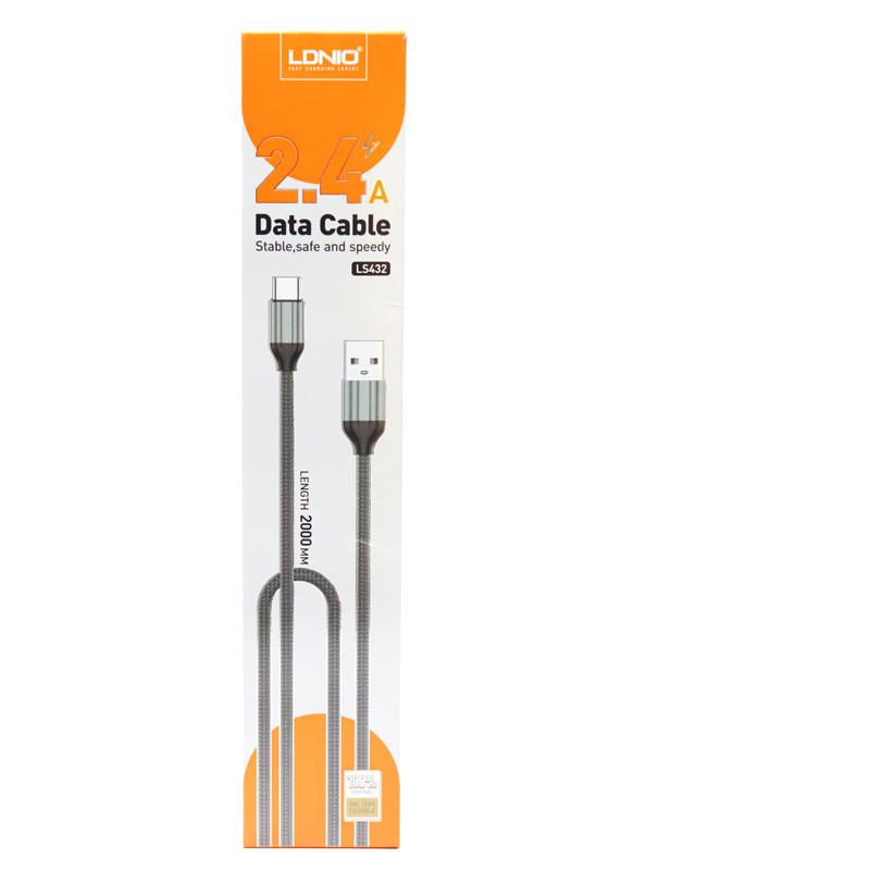 کابل میکرو یو اس بی LDNIO LS432 2.4A 2m