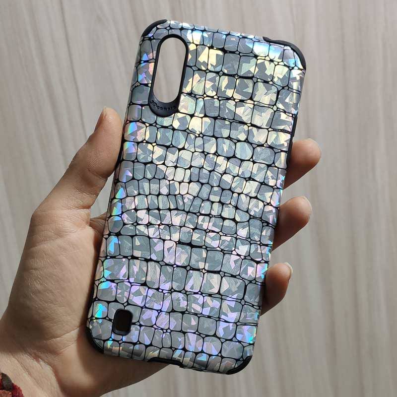 قاب چرمی پوست ماری هفت رنگ Samsung A01