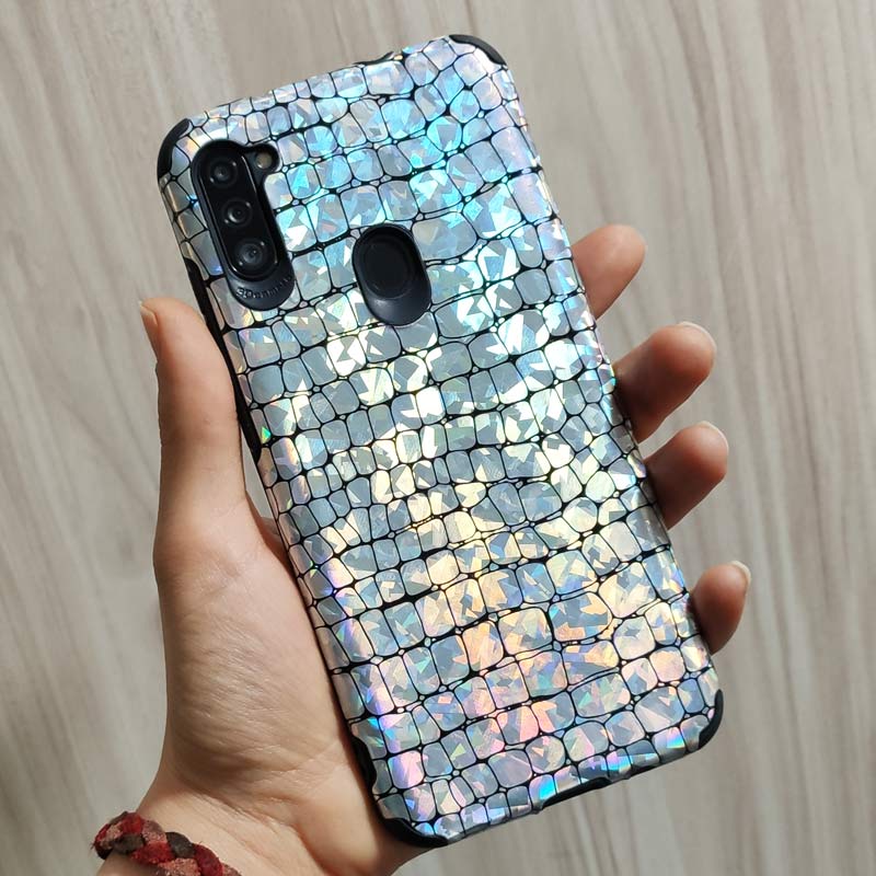 قاب چرمی پوست ماری هفت رنگ Samsung A11
