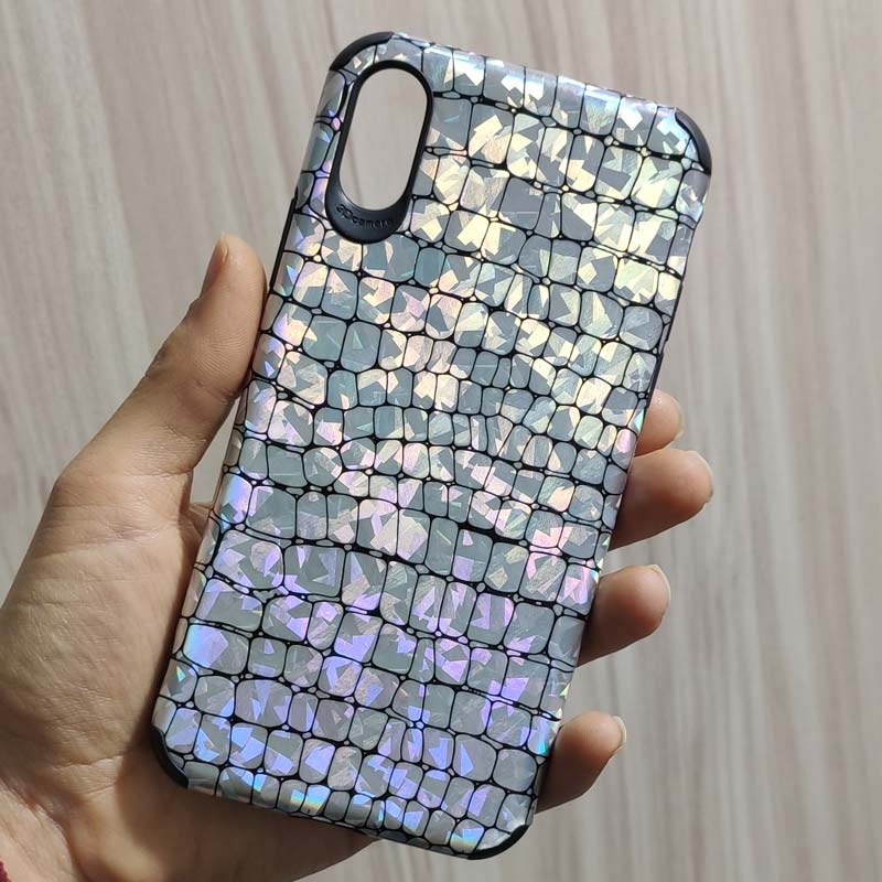 قاب چرمی پوست ماری هفت رنگ iPhone X/XS