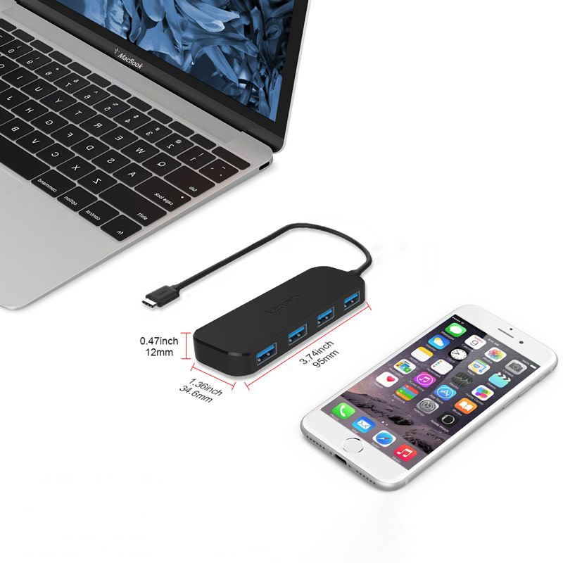 مبدل لنوو Lenovo C611 Type-C 4Ports USB3.0