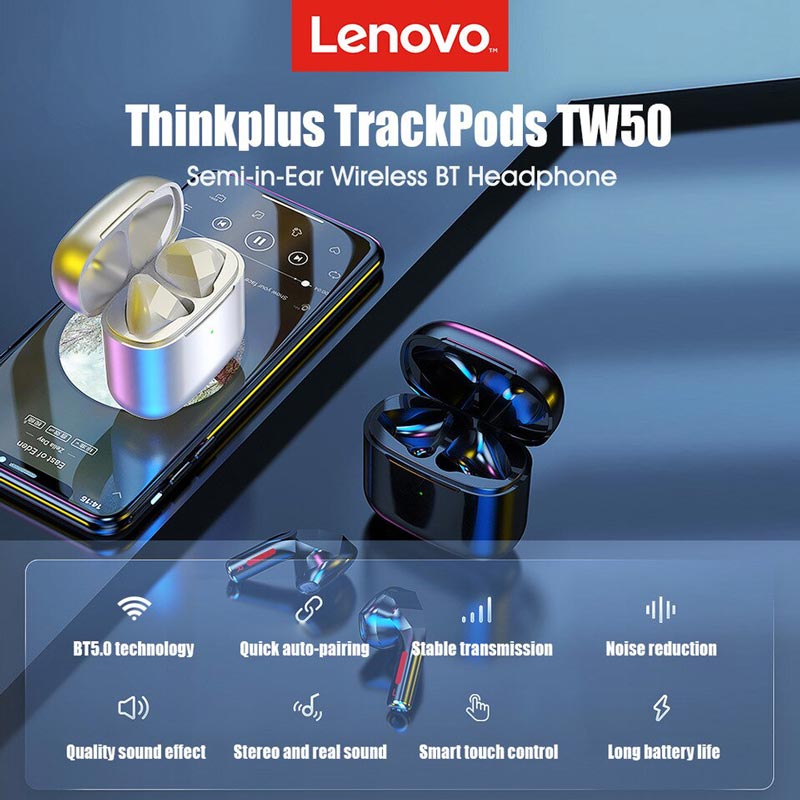 هندزفری بلوتوث دو تایی Lenovo Thinkplus TW50