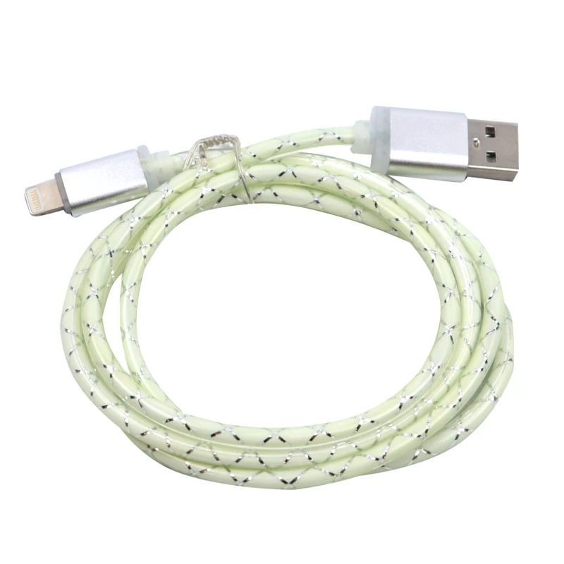 کابل آیفونی چراغ دار رنگی 1m