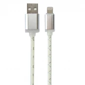 کابل آیفونی چراغ دار رنگی 1m