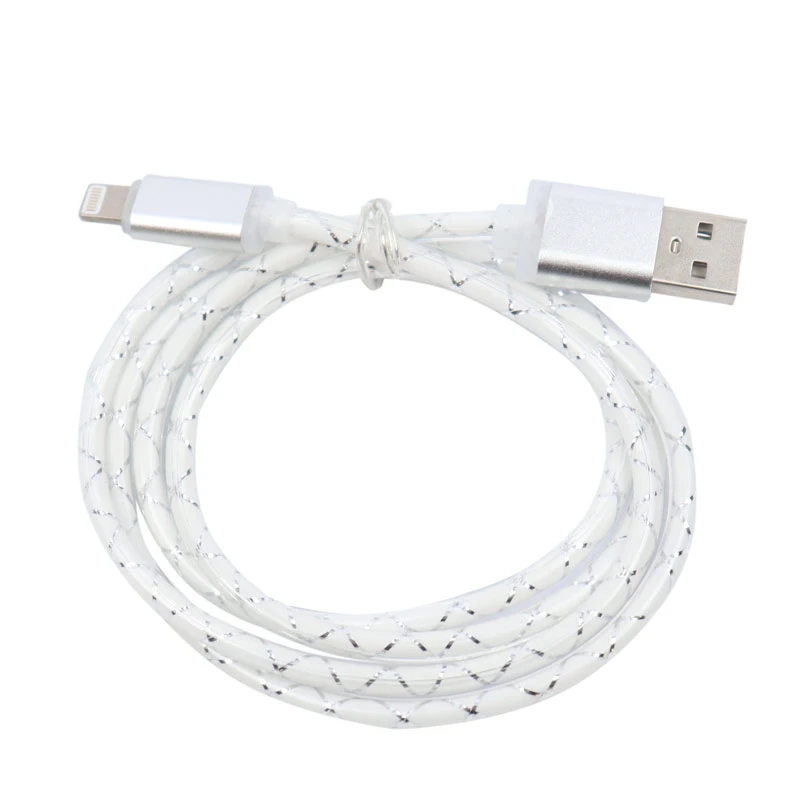 کابل آیفونی چراغ دار رنگی 1m