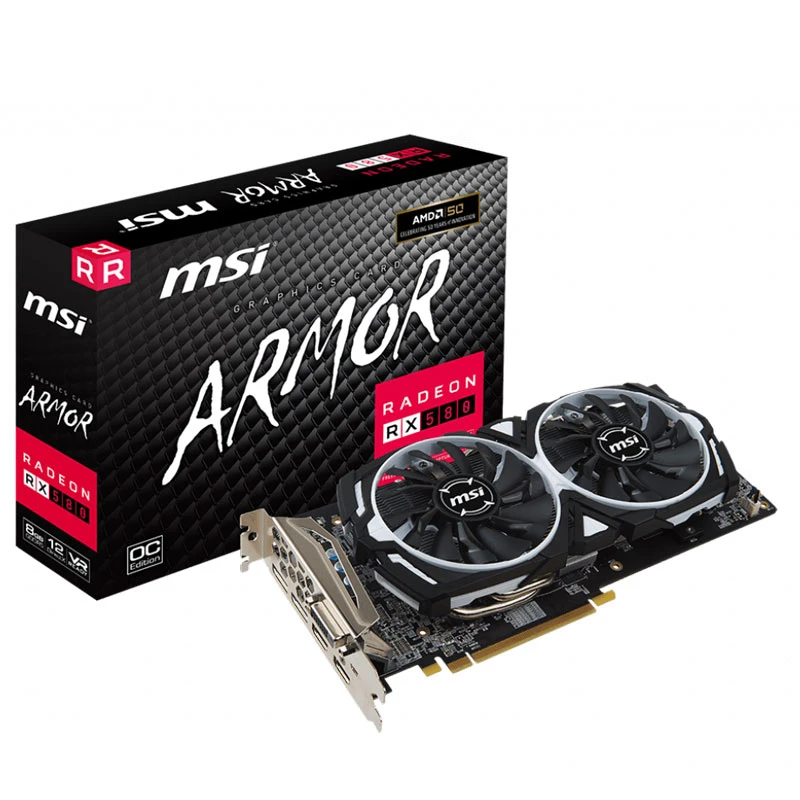 کارت گرافیک MSI RADEON RX 580 ARMOR 8G OC GDDR5 256Bit