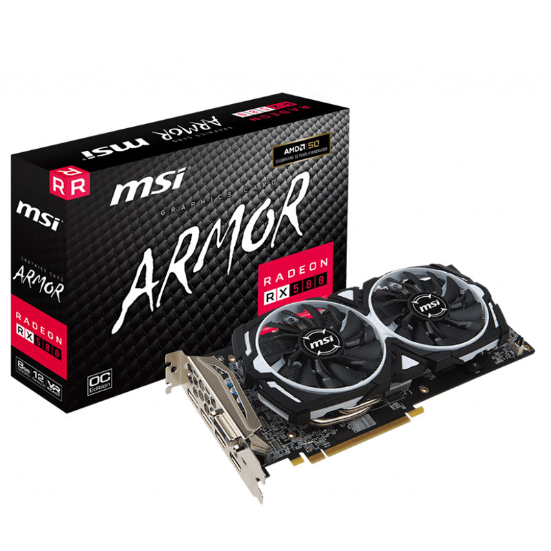 کارت گرافیک MSI RADEON RX 580 ARMOR 8G OC GDDR5 256Bit