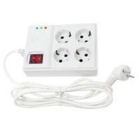 محافظ برق ۴ خانه ارت دار پارت الکتریک PE894 با کابل ۳ متری