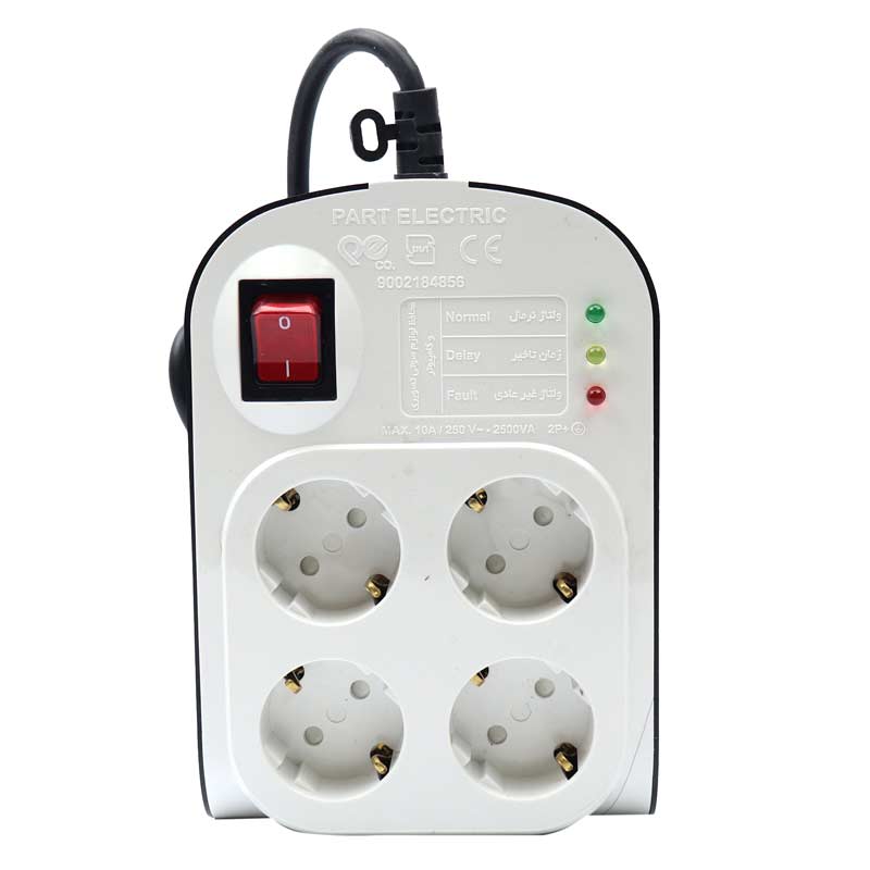 محافظ برق صوتی تصویری 4 خانه ارت دار پارت الکتریک PE8791 با کابل 1٫8 متری