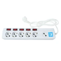 چند راهی 5+1 خانه فیوز دار پارت الکتریک PE2095 با کابل 1٫8 متری