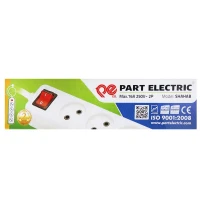 چند راهی 4 خانه برق ارت دار پارت الکتریک با کابل 3متر مدل Shahab PE649