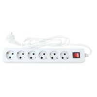 چند راهی 6 خانه ارت دار نیک پارت الکتریک PE986 با کابل 1/8 متری