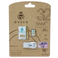 رم میکرو 32 گیگ کوئین تک QUEEN TECH Elite Pro V30 U3 85MB/s + رم ریدر