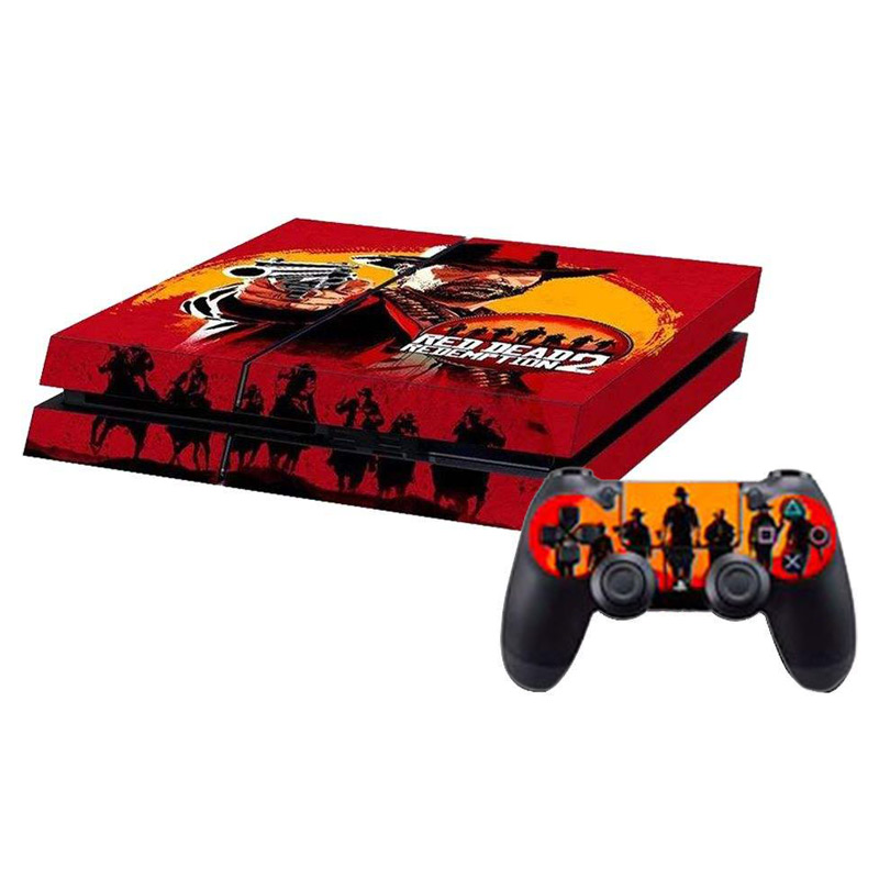 اسکین پلی استیشن 4 اسلیم و دسته بازی طرح Red Dead 2 کد 3