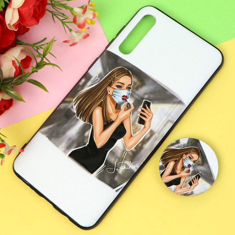 قاب فانتزی برجسته پاپ سوکت دار طرح دختر سامسونگ A30s / A50s