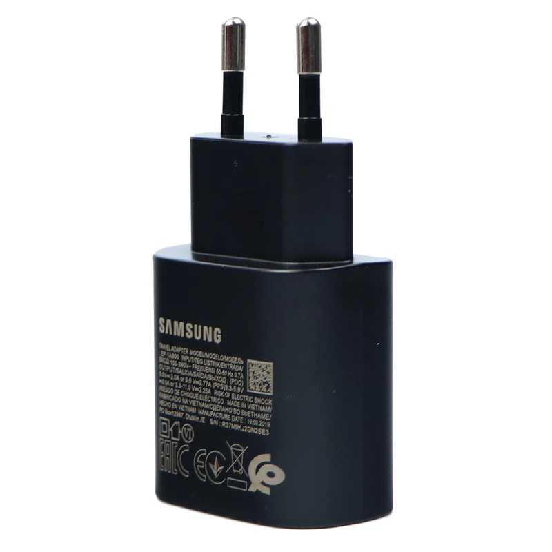 شارژر دیواری 25 وات سامسونگ Note 10 PD سرجعبه