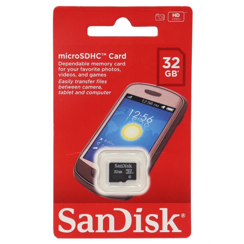 رم میکرو 32 گیگ سن دیسک SanDisk C4
