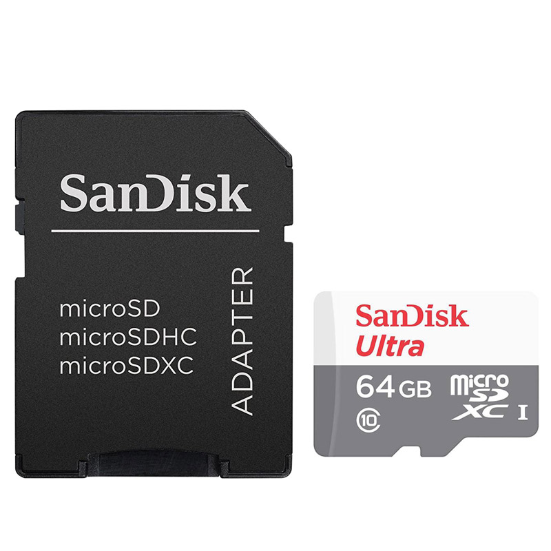 رم میکرو 64 گیگ سن دیسک Sandisk Ultra C10 U1 100MB/s + خشاب