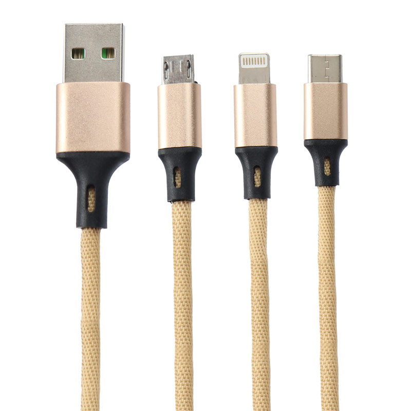 کابل 3 سر فست شارژ Viaking YTS01 1.2m