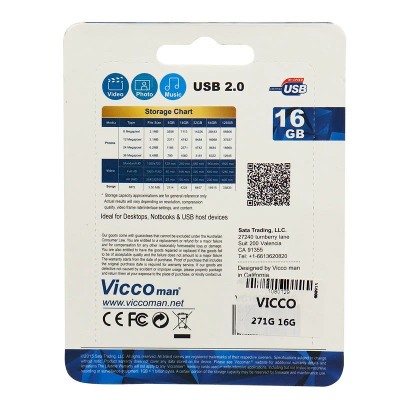 فلش 16 گیگ ویکومن ViccoMan VC271