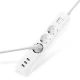 سه راهی برق ارت دار Xiaomi XMCXB04QM 1.4M + شارژر USB