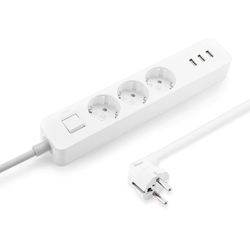 سه راهی برق ارت دار Xiaomi XMCXB04QM 1.4M + شارژر USB