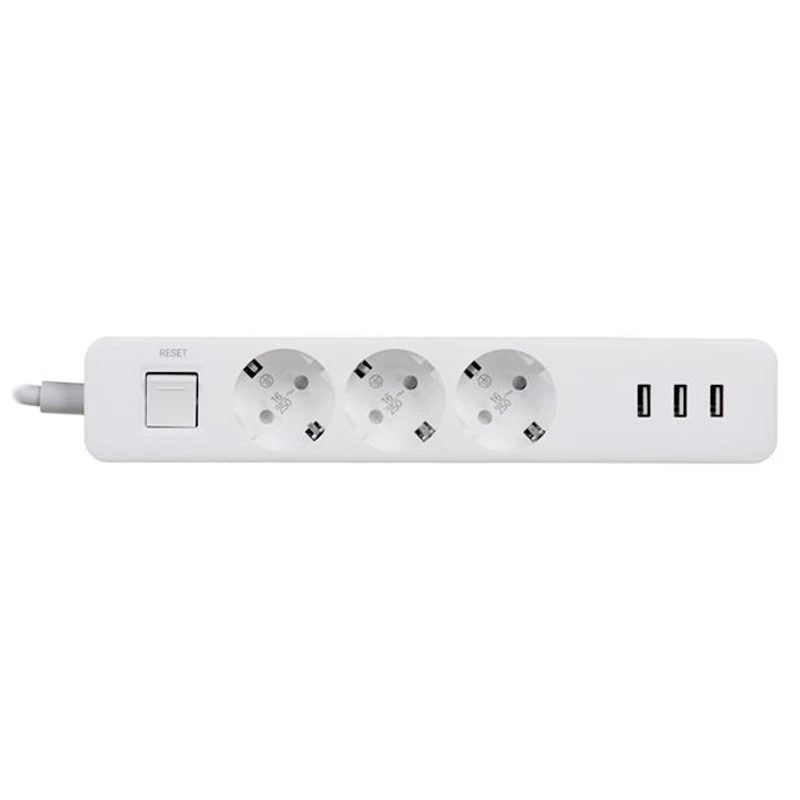 سه راهی برق ارت دار Xiaomi XMCXB04QM 1.4M + شارژر USB