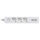 سه راهی برق ارت دار Xiaomi XMCXB04QM 1.4M + شارژر USB