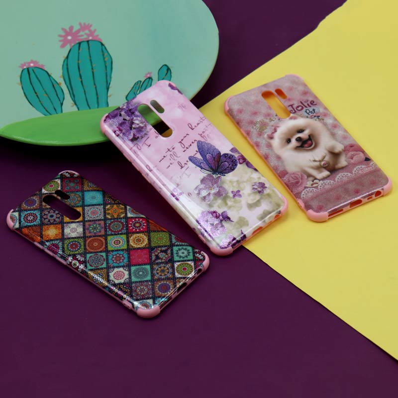 قاب فانتزی برجسته اکلیلی صورتی شیائومی Redmi 9