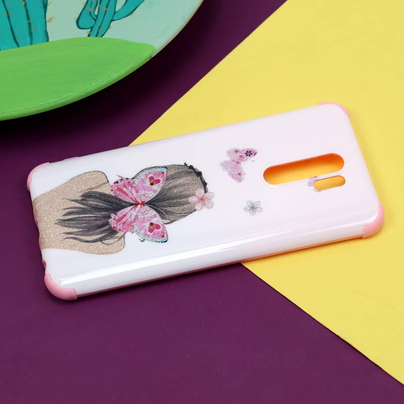 قاب فانتزی برجسته اکلیلی صورتی شیائومی Redmi 9