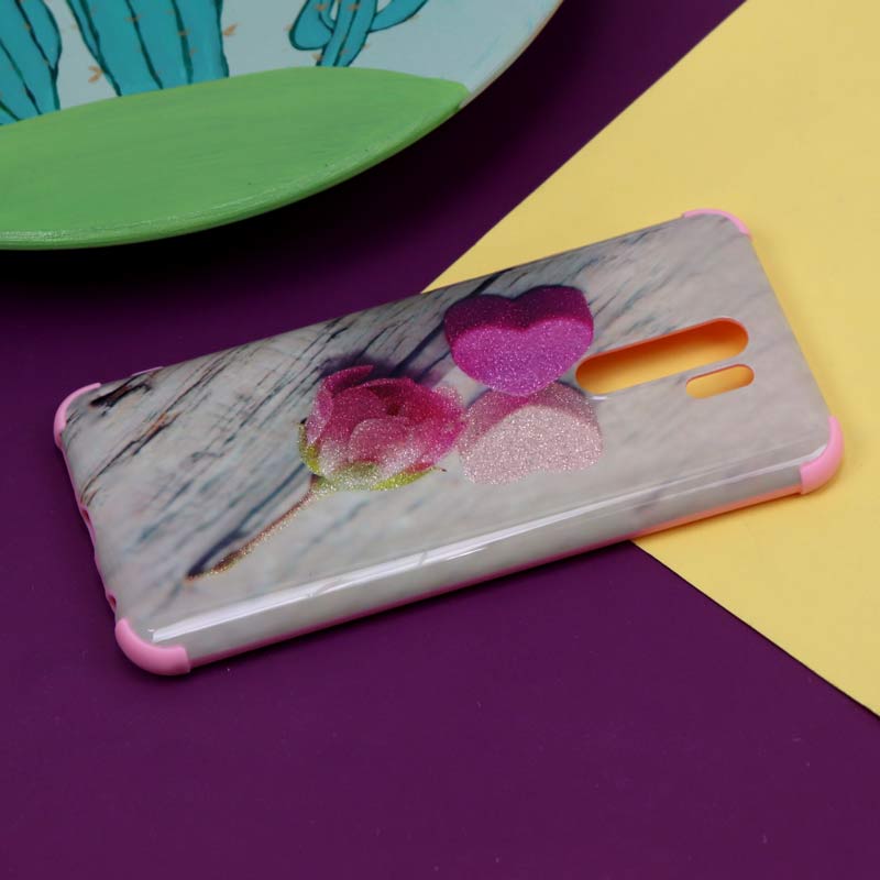 قاب فانتزی برجسته اکلیلی صورتی شیائومی Redmi 9