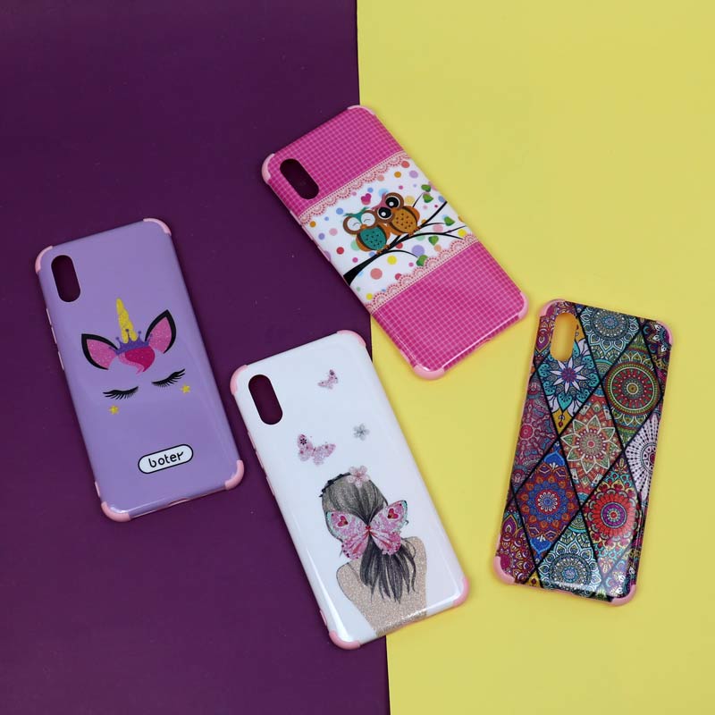 قاب فانتزی برجسته اکلیلی صورتی شیائومی Redmi 9A