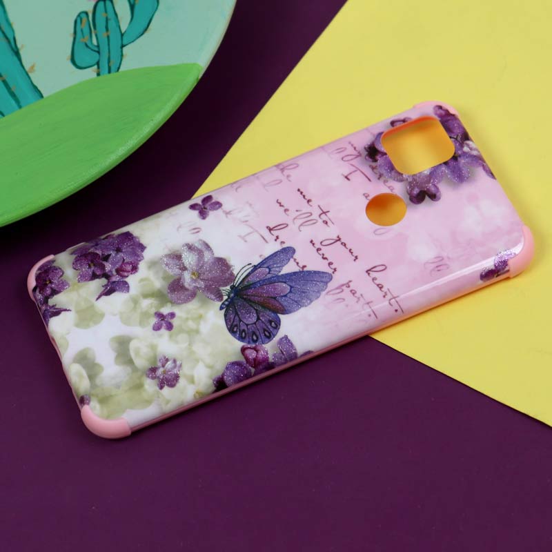 قاب فانتزی برجسته اکلیلی صورتی شیائومی Redmi 9C