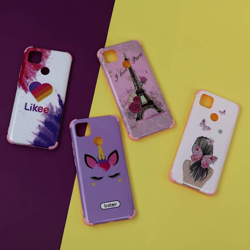قاب فانتزی برجسته اکلیلی صورتی شیائومی Redmi 9C