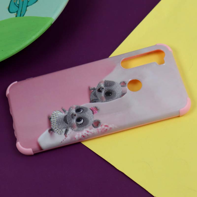 قاب فانتزی برجسته اکلیلی صورتی شیائومی Redmi Note 8