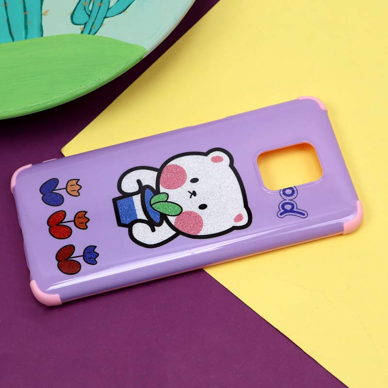 قاب فانتزی برجسته اکلیلی صورتی شیائومی Redmi Note 9s